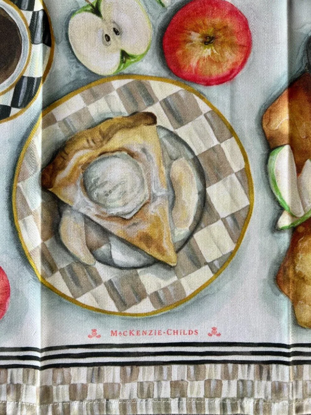 3 MacKenzie-Childs Courtly Check & Apple Pie Dish Towels